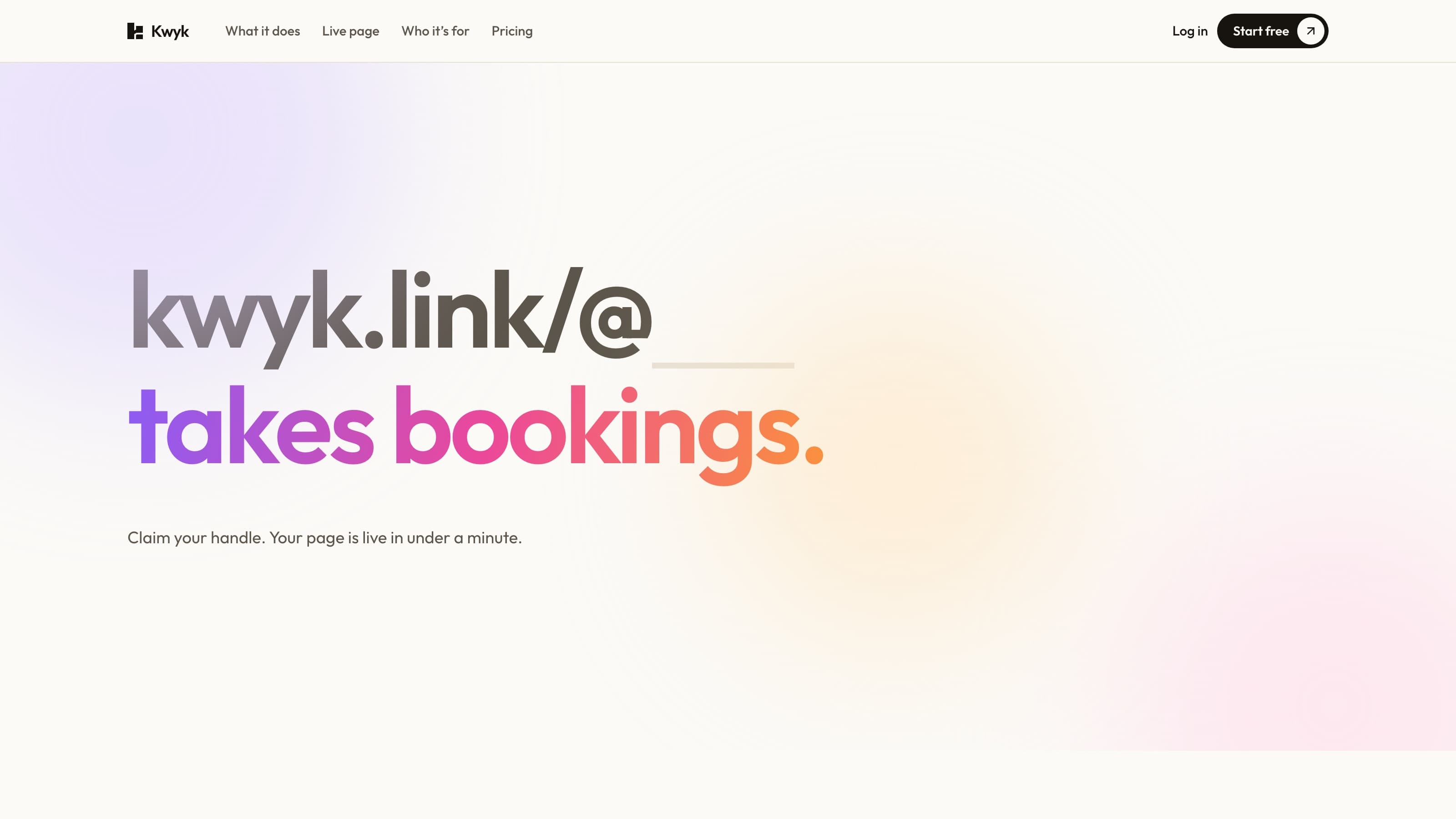 Kwyk — A link in bio that takes paid bookings, sells digital products and captures leads, all on one page.